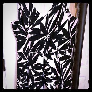 Black and white floral dress